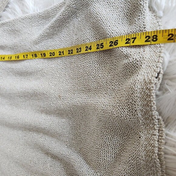 J.‎ Jill Pure Jill Size Large Beige Open-Knit Sweater Cowl Neck 3/4 Sleeve Beach - Picture 6 of 12